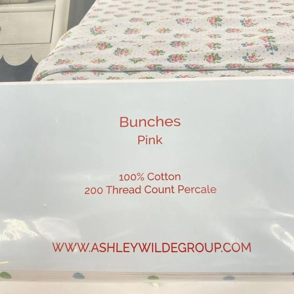 NEW Cath Kidston BUNCHES Pink Twin XL 3Pc Sheet Set 100% Cotton Floral